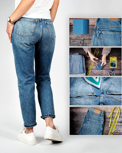 Denim iron jean patches - denim,