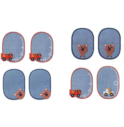 Blue denim kids knee elbow - blue,